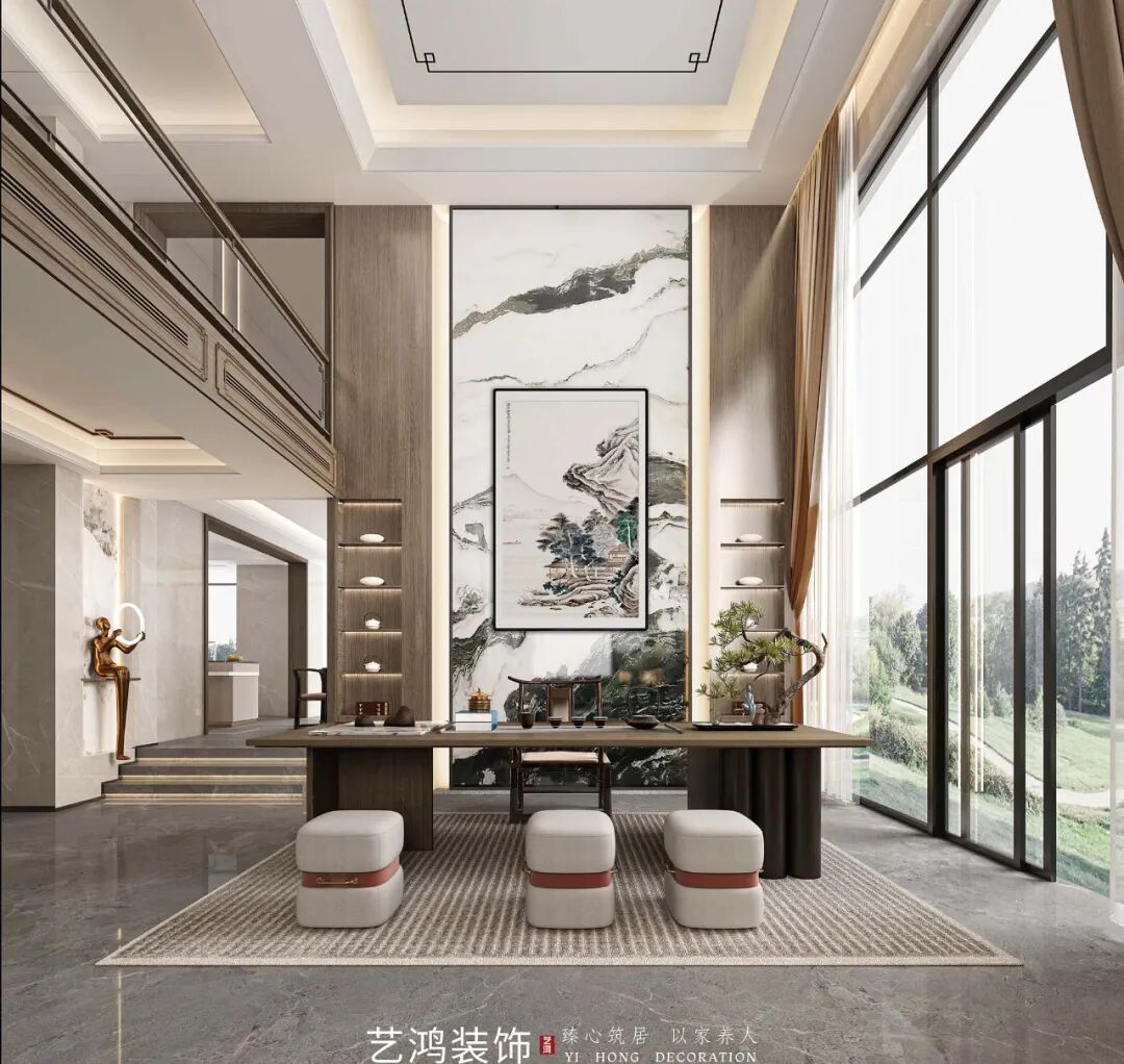 艺鸿案例丨新天半山1200㎡别墅全案落地，三代同堂的理想生活(图1)