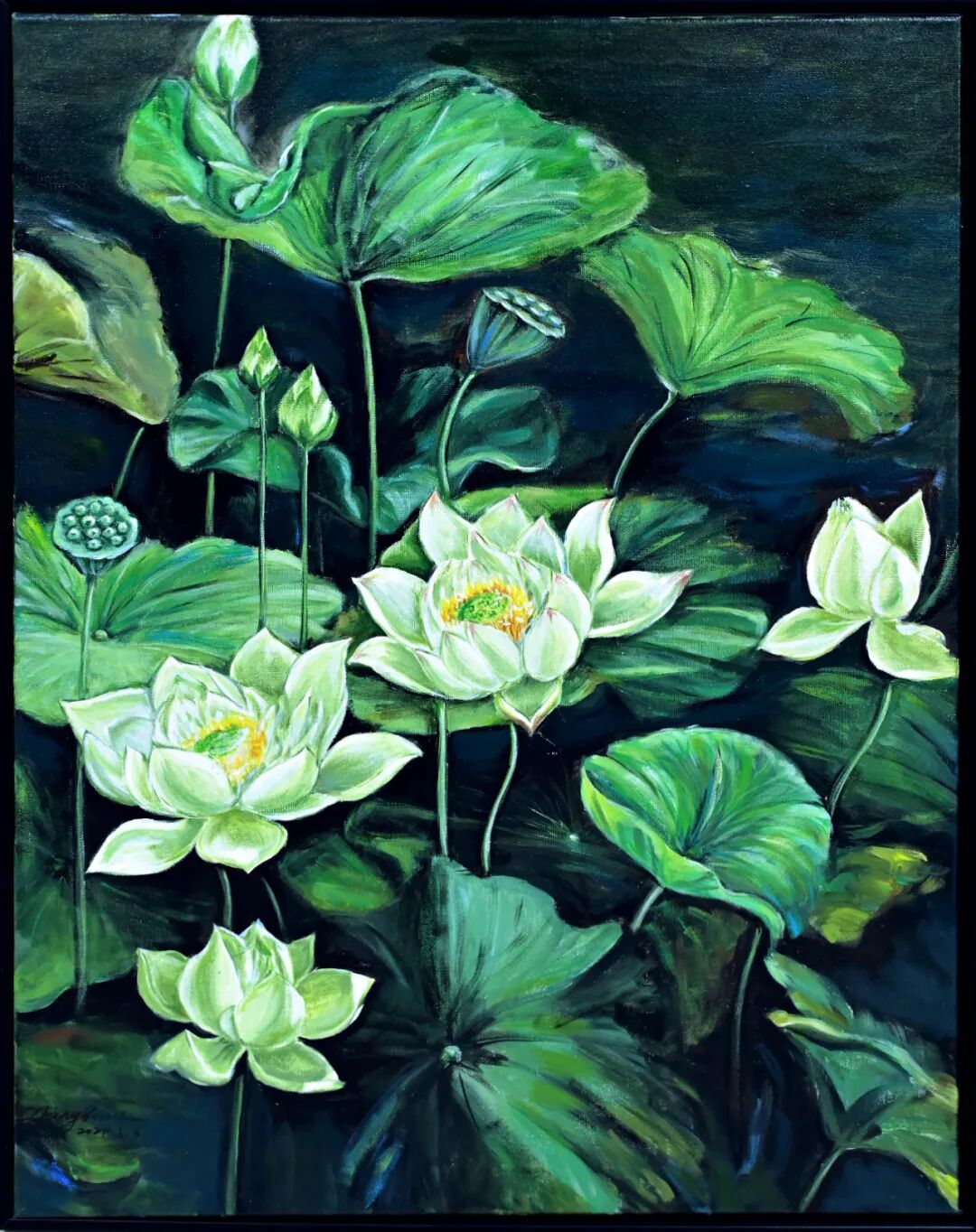 纪委纪检监察室  张媛   油画《不染》.JPG