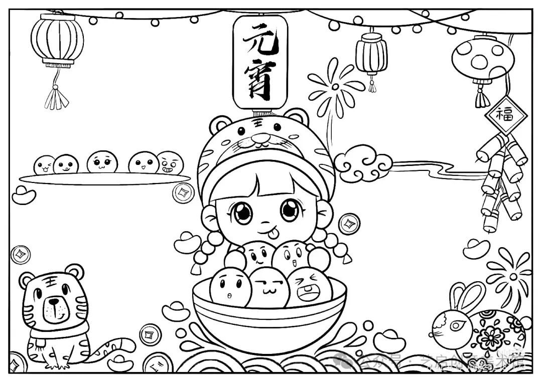 畫元宵節手抄報模板_畫元宵節手抄報簡筆畫_元宵節的手抄報怎么畫