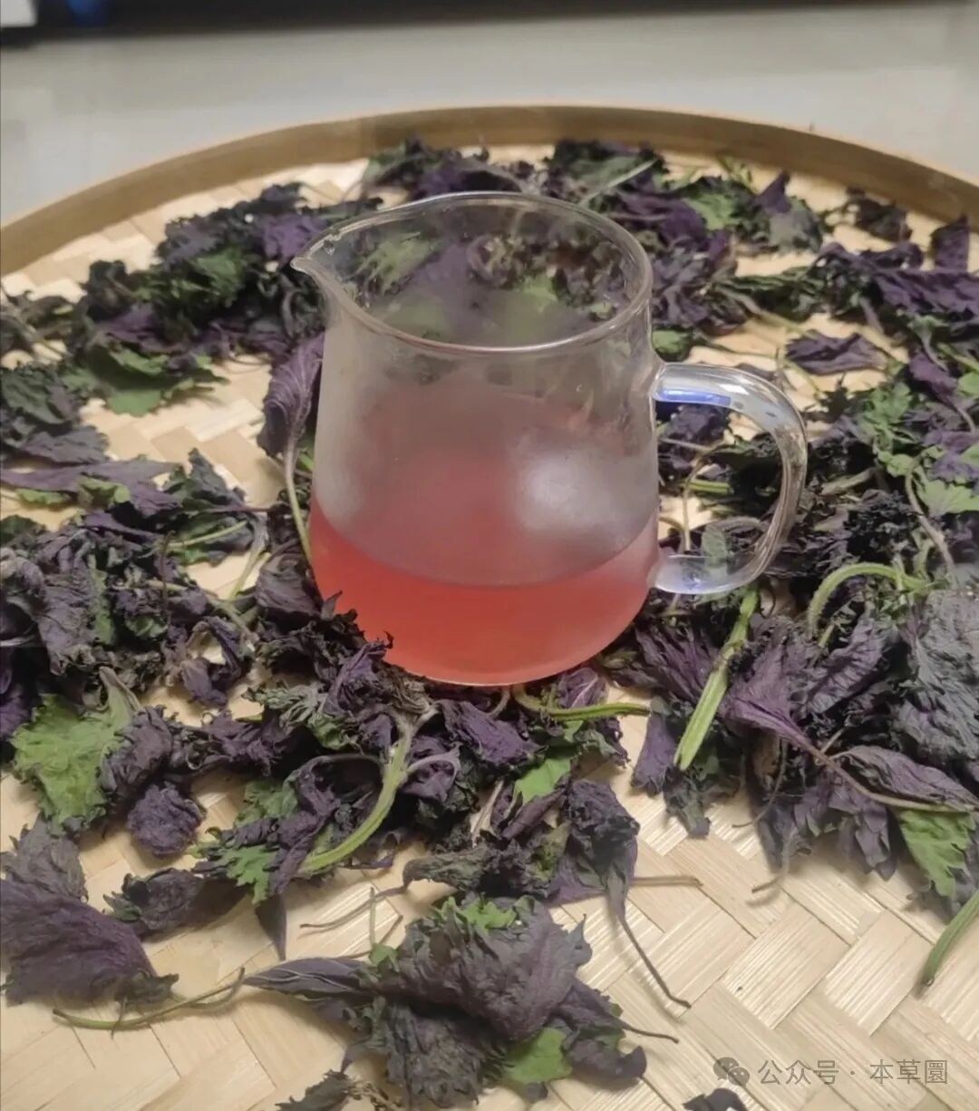 紫苏茶具有解表散寒,行气和胃的功效,适合在寒冷的天气饮用.1.