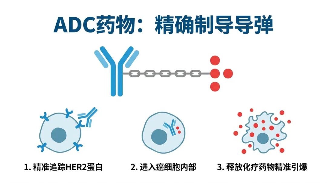 ADC药物“精确制导导弹”作用机制图