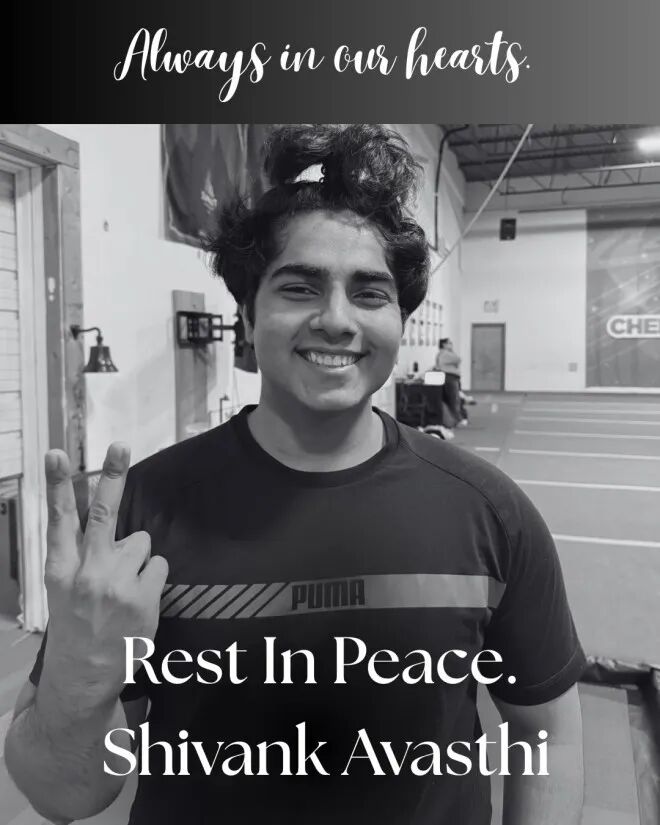 May be an image of text that says 'Always Alwaysincurhearts in our hearts CHE Rest In Peace. Shivank Avasthi'