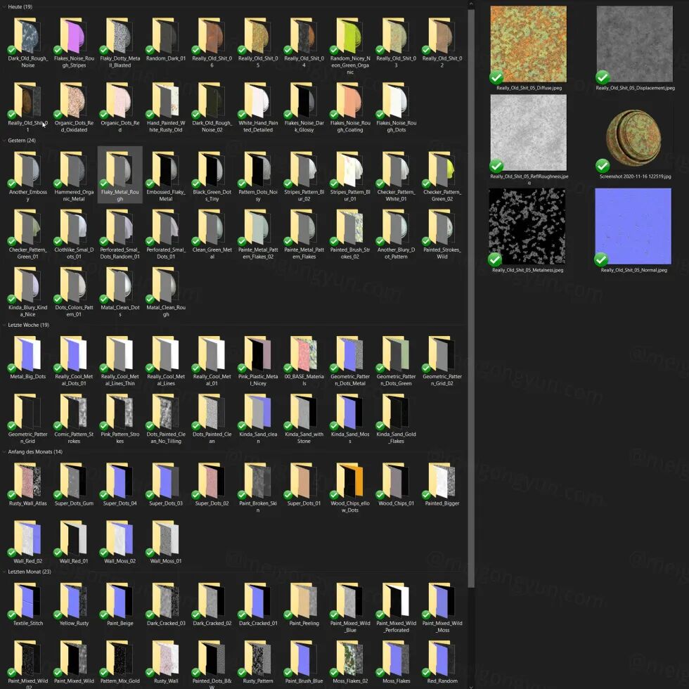 100组4K超高清C4D写实PBR贴图材质纹理素材 100 Tileable 4K Design Textures