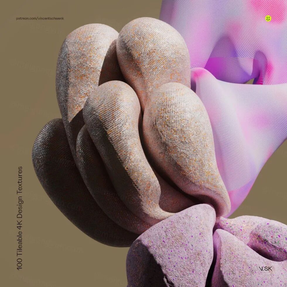 100组4K超高清C4D写实PBR贴图材质纹理素材 100 Tileable 4K Design Textures