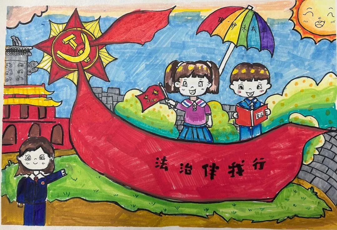 朝阳王村小学作者:林晨曦 13岁种下法治的"种子",开出健康成长的"画"