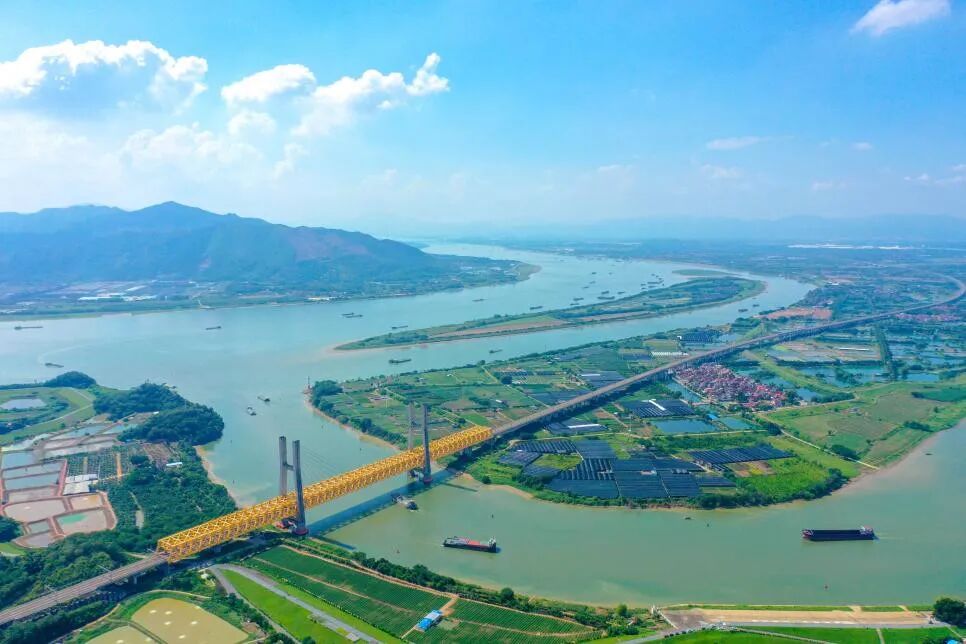 西江、北江、绥江三江汇流。图源：佛山市三水区发改局