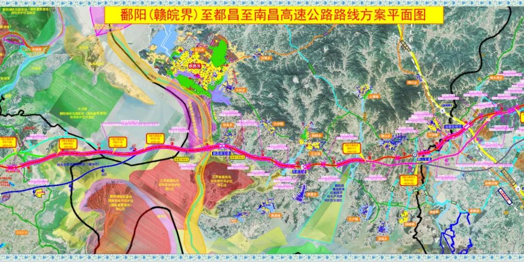 都南高速公路路线方案平面图发布