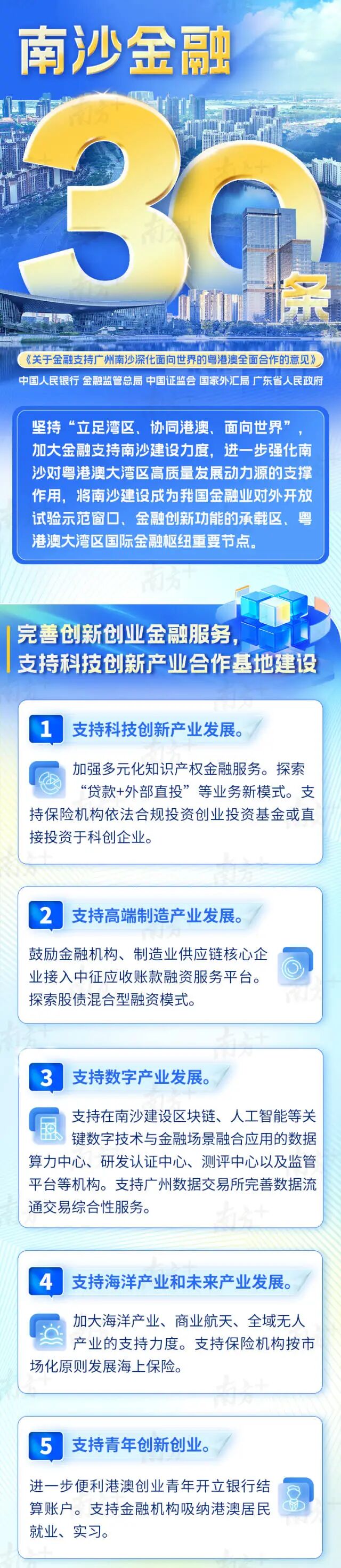 “南沙金融30条”来了！加码支持南沙开发开放！一图读懂 →