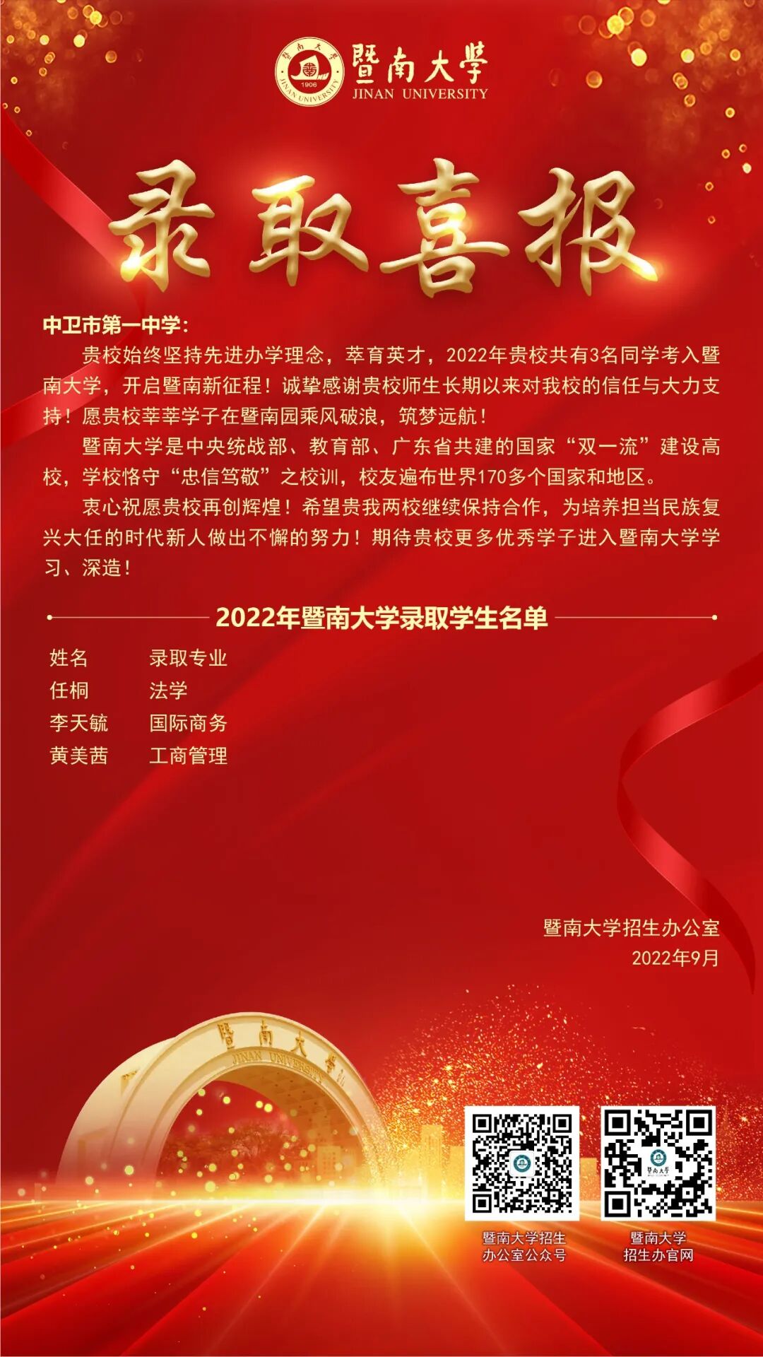 一中银川唐徕回民中学银川一中银川二中此成绩的取得离不开各生源中学