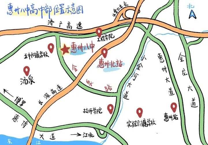 位置示意图。惠报全媒体记者蓝斐菲 通讯员郑雪静 摄

