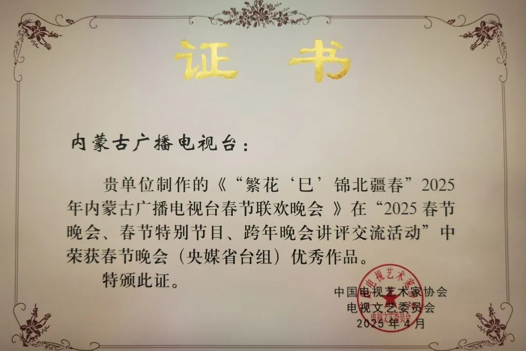 喜报·2025春节晚会 春节特别节目 跨年晚会讲评交流活动评奖揭晓 内蒙古自治区共12部作品获奖 第3张