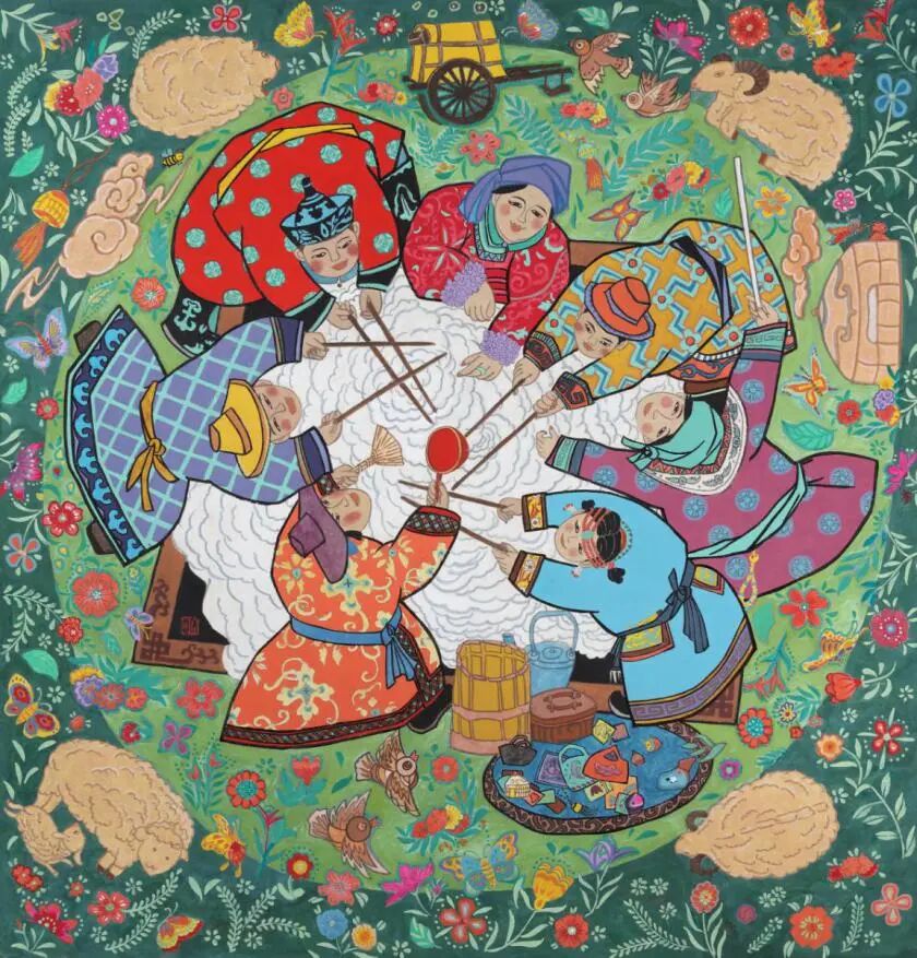 首届中国乡土绘画作品展览！内蒙古十位画家作品入选 第2张