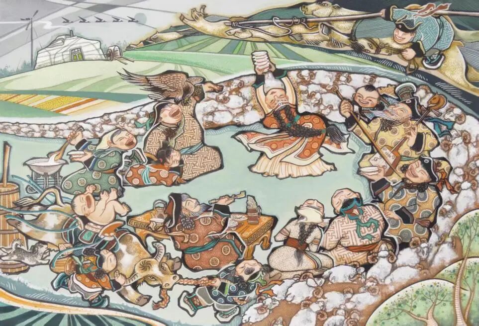 首届中国乡土绘画作品展览！内蒙古十位画家作品入选 第6张