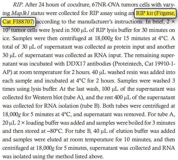 IF=13.3客户高分文献-辉骏生物RIP试剂盒价格低