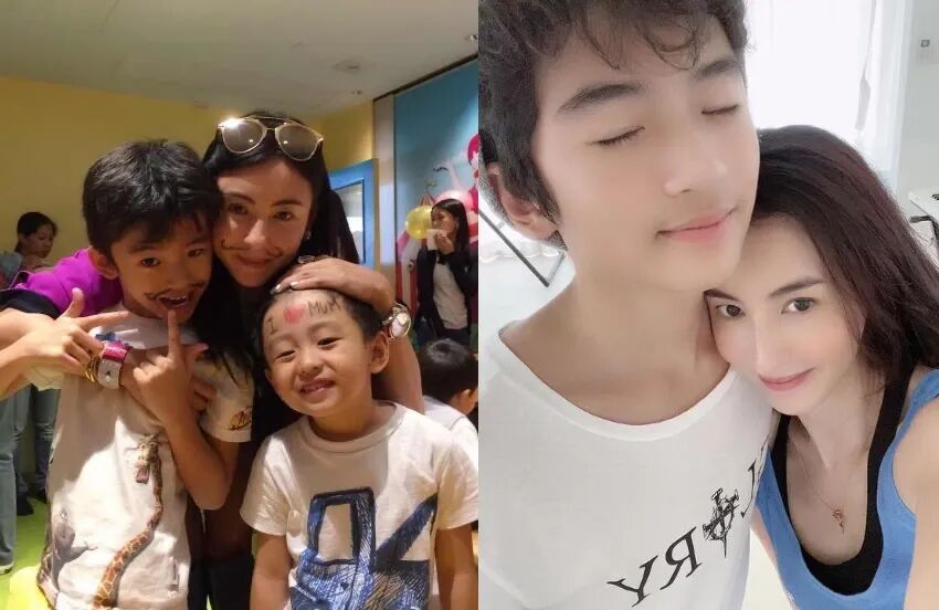 现在越长大是越像他爸谢霆锋小时候的lucas很精灵可爱五官也继承了