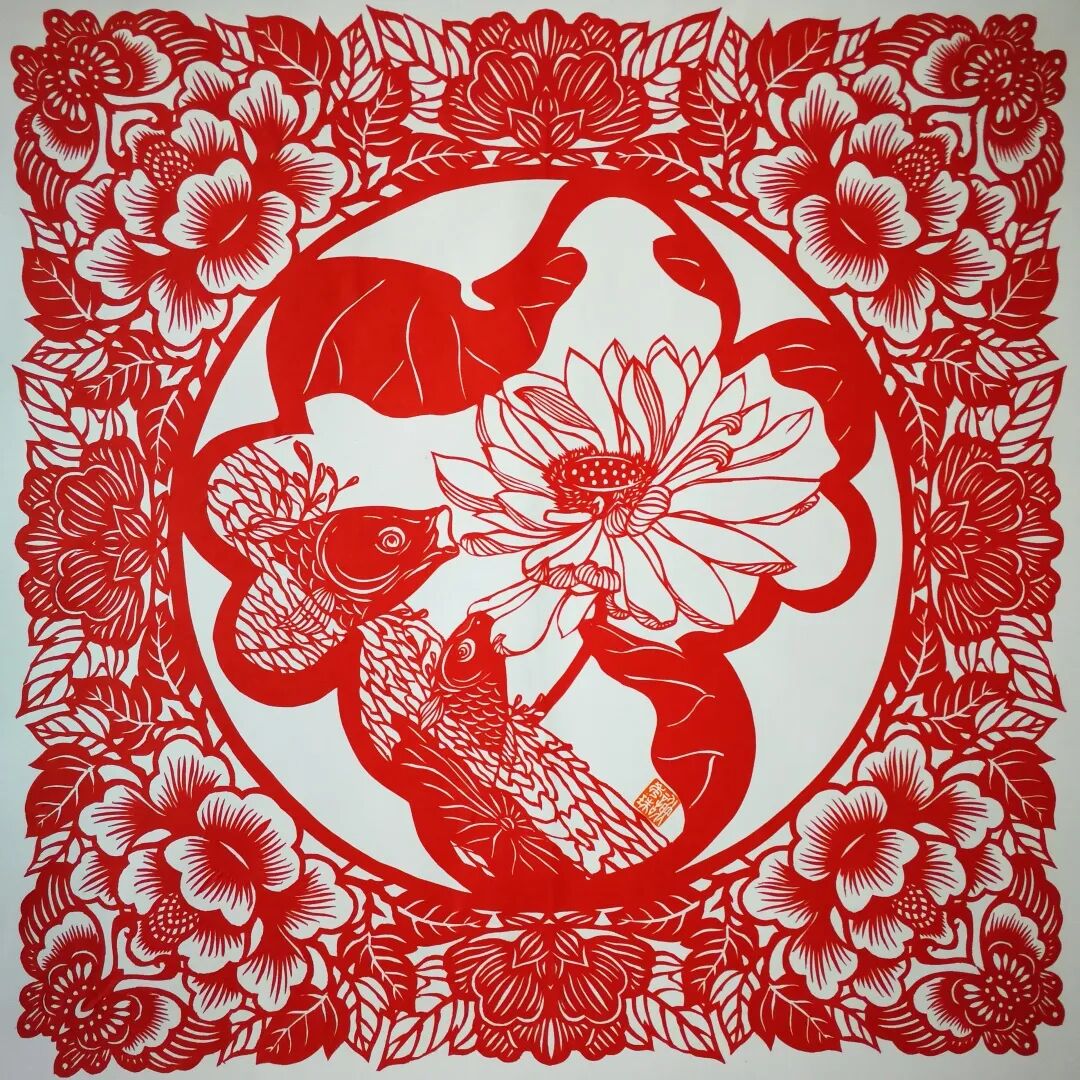 客家剪纸《福有余》（来源：谢秀珠）