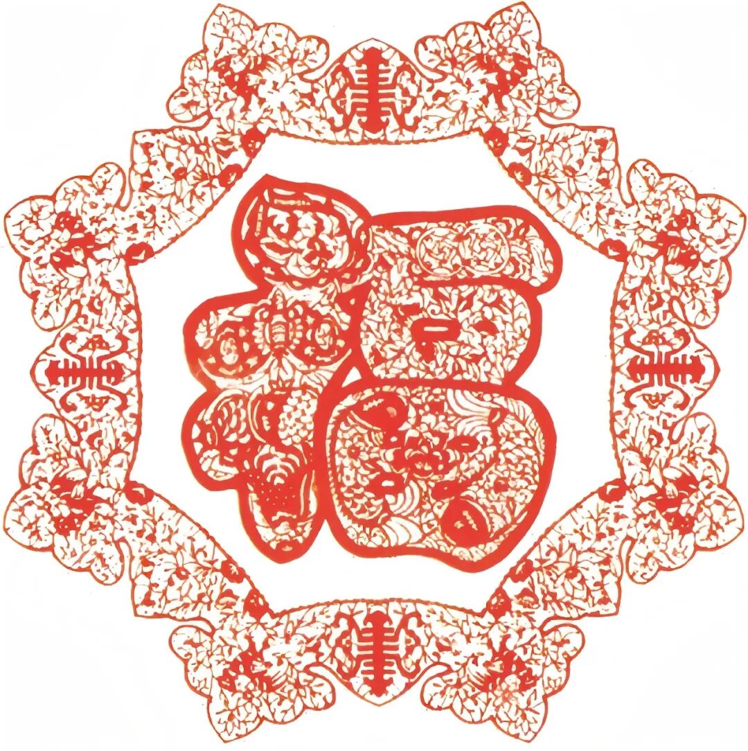 剪纸作品《福团花》（来源：魏惠君）