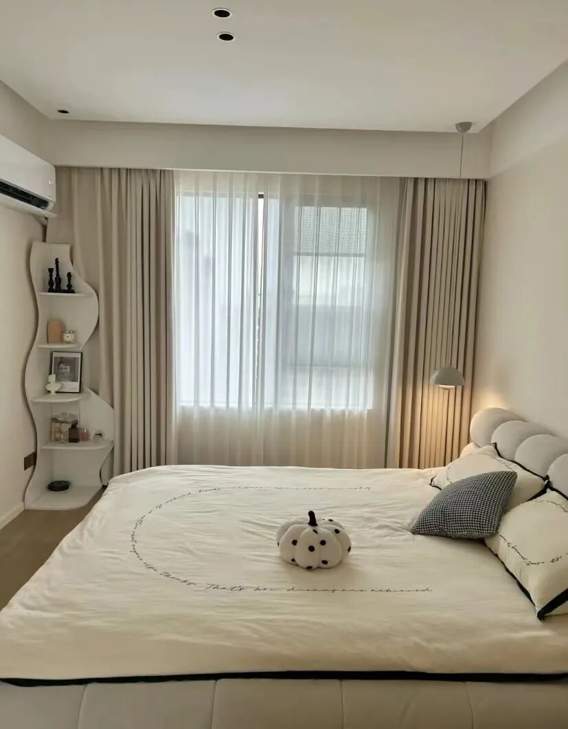第一次装修选择了奶油风窗帘这样搭配绝对不会后悔