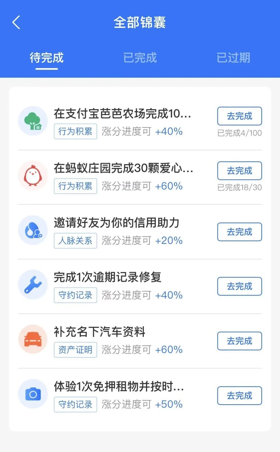 支付宝芝麻粒修复逾期记录涨分说明