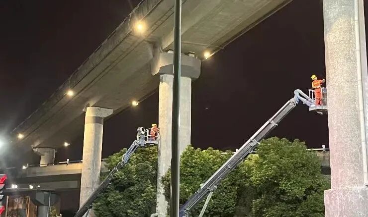 合肥五里墩立交桥换新颜