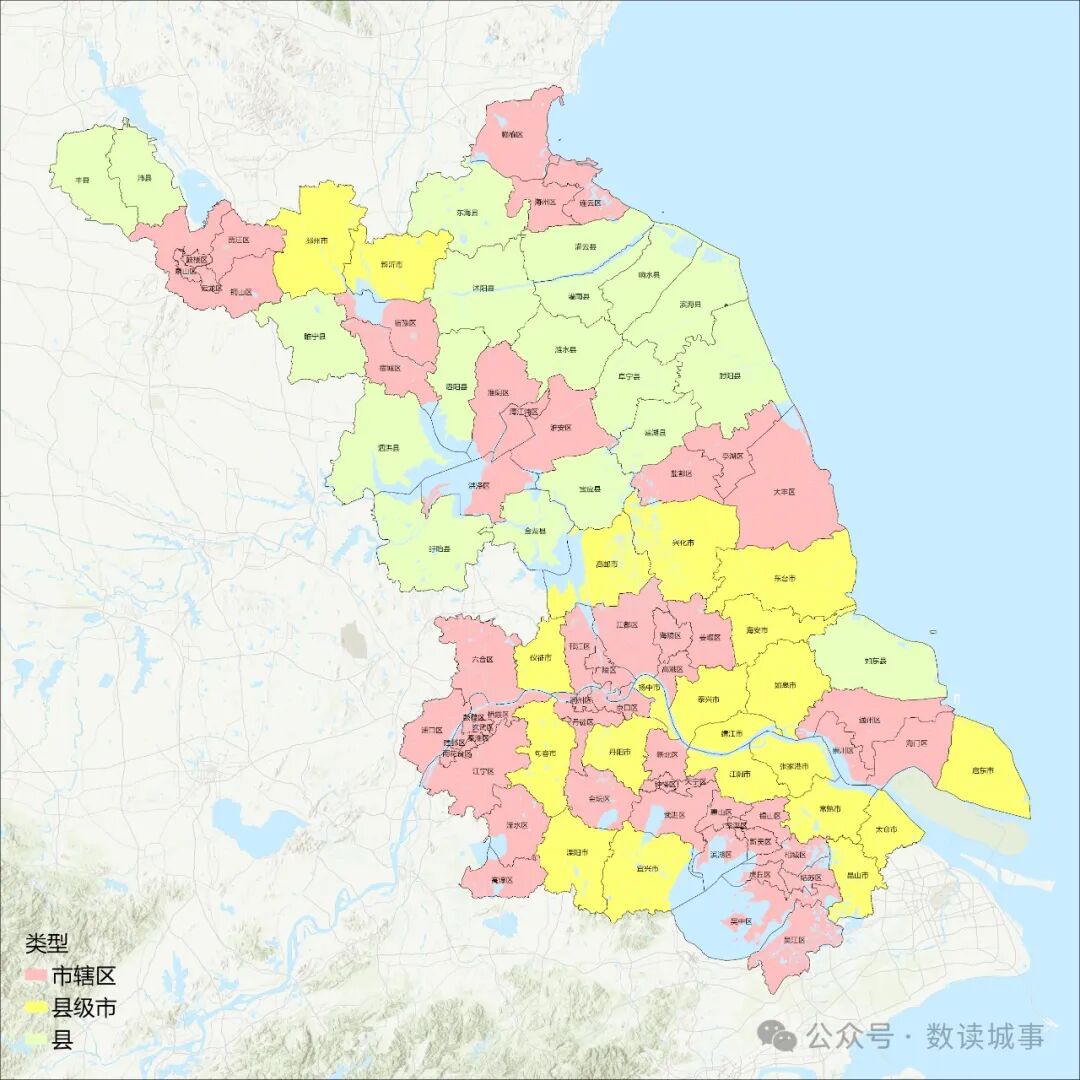 江苏省55区21市19县的主体功能