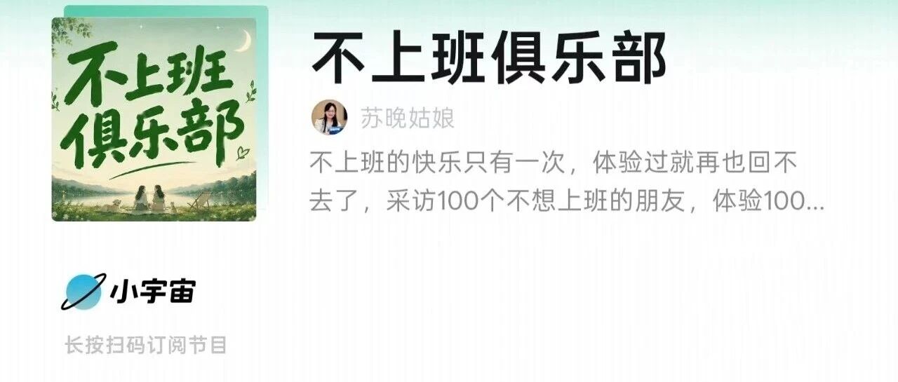 裸辞两年后，我要在播客采访100个不上班的人