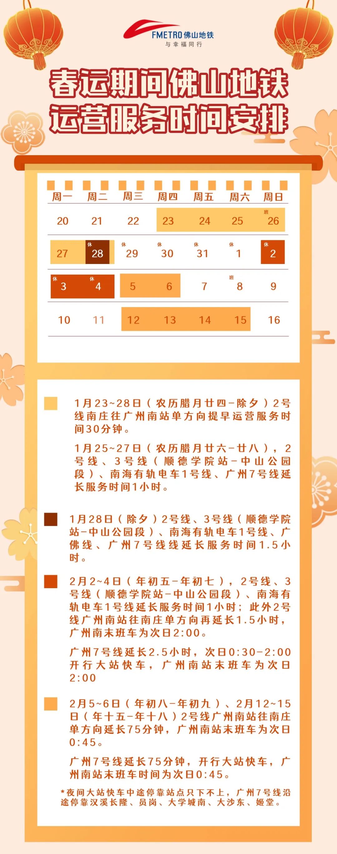 春運(yùn)啟幕，佛山地鐵調(diào)整運(yùn)營服務(wù)時(shí)間→