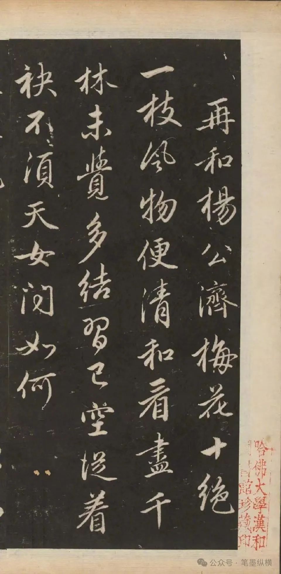 赵孟頫行书《梅花诗》,【鉴赏】赵孟頫行书《梅花诗》