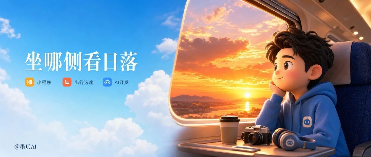 从北京去上海坐哪侧可以看日落？我做了个小程序帮你查询