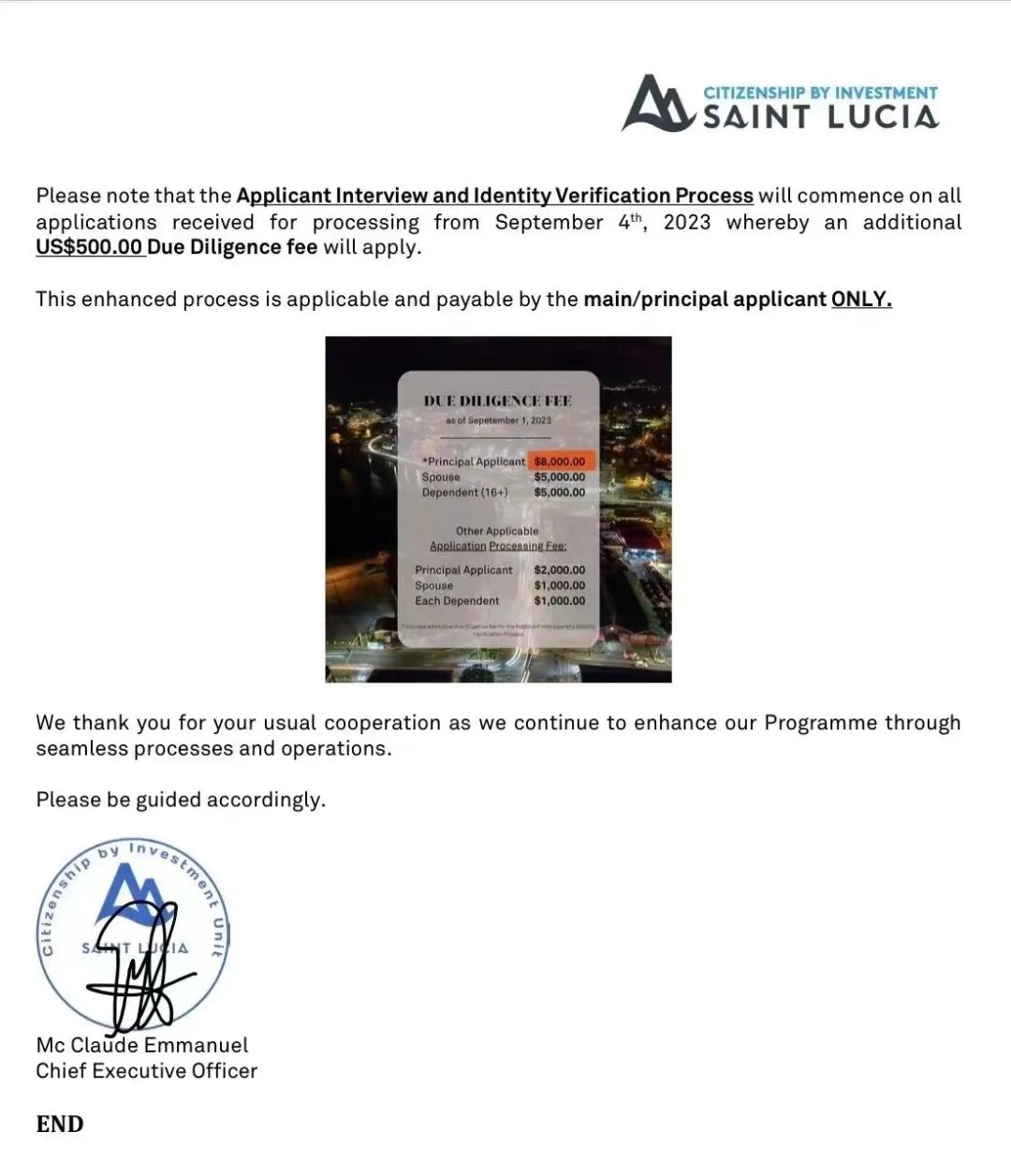 圣卢西亚调整投资移民政策，增加强制性面试环节