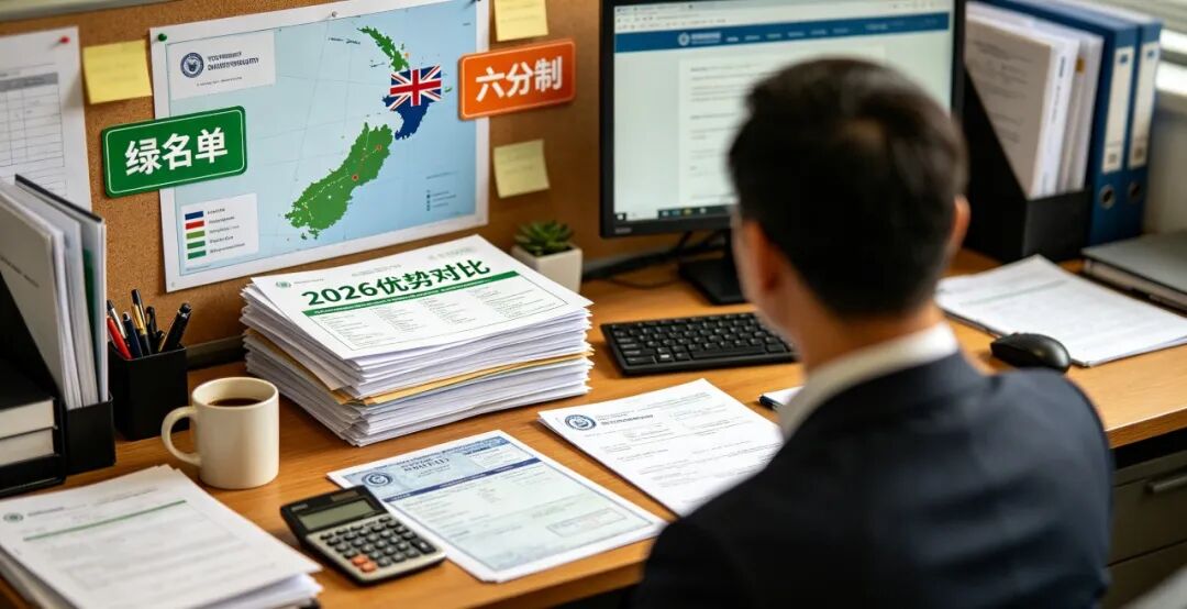 新西兰技术移民双轨通道：绿名单一步 PR 与六分制高获批，2026 优势对比！