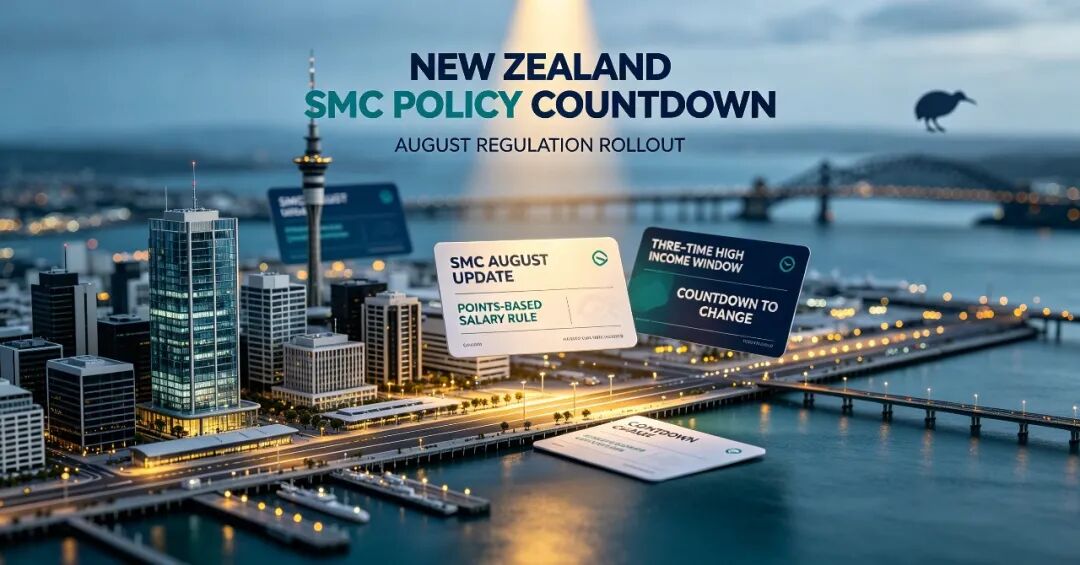 8月新西兰SMC新政落地倒计时！六分制薪资锁定规则解读，三倍高薪申请人窗口期规划！