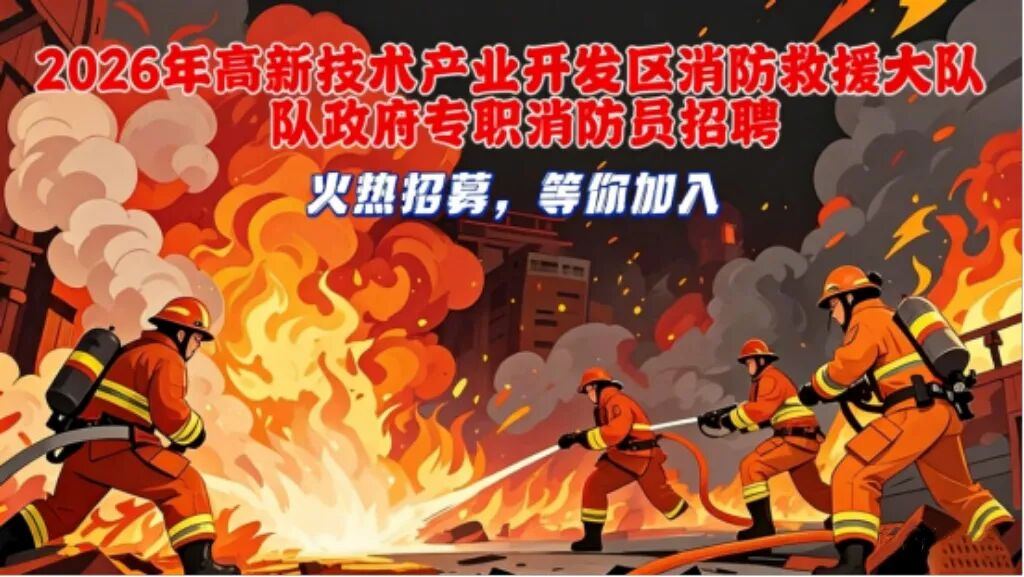 【招聘公告】高新技术产业开发区消防救援大队向社会公开补录政府专职消防员岗位的公告