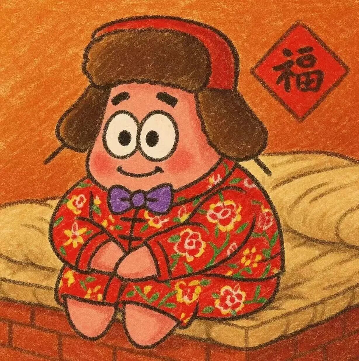 可爱新年派大星卡通头像