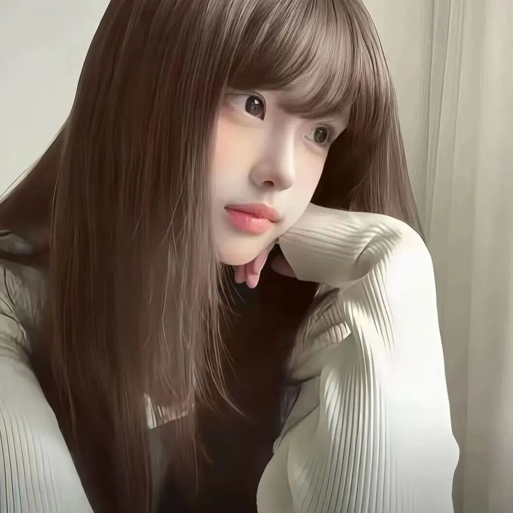 清冷侧脸女生头像