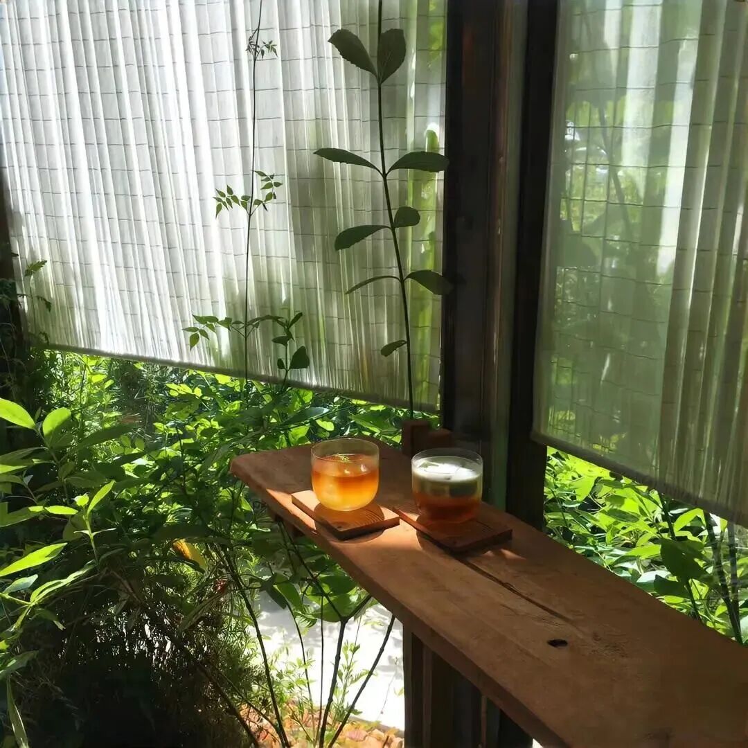 深绿色小清新背景图
