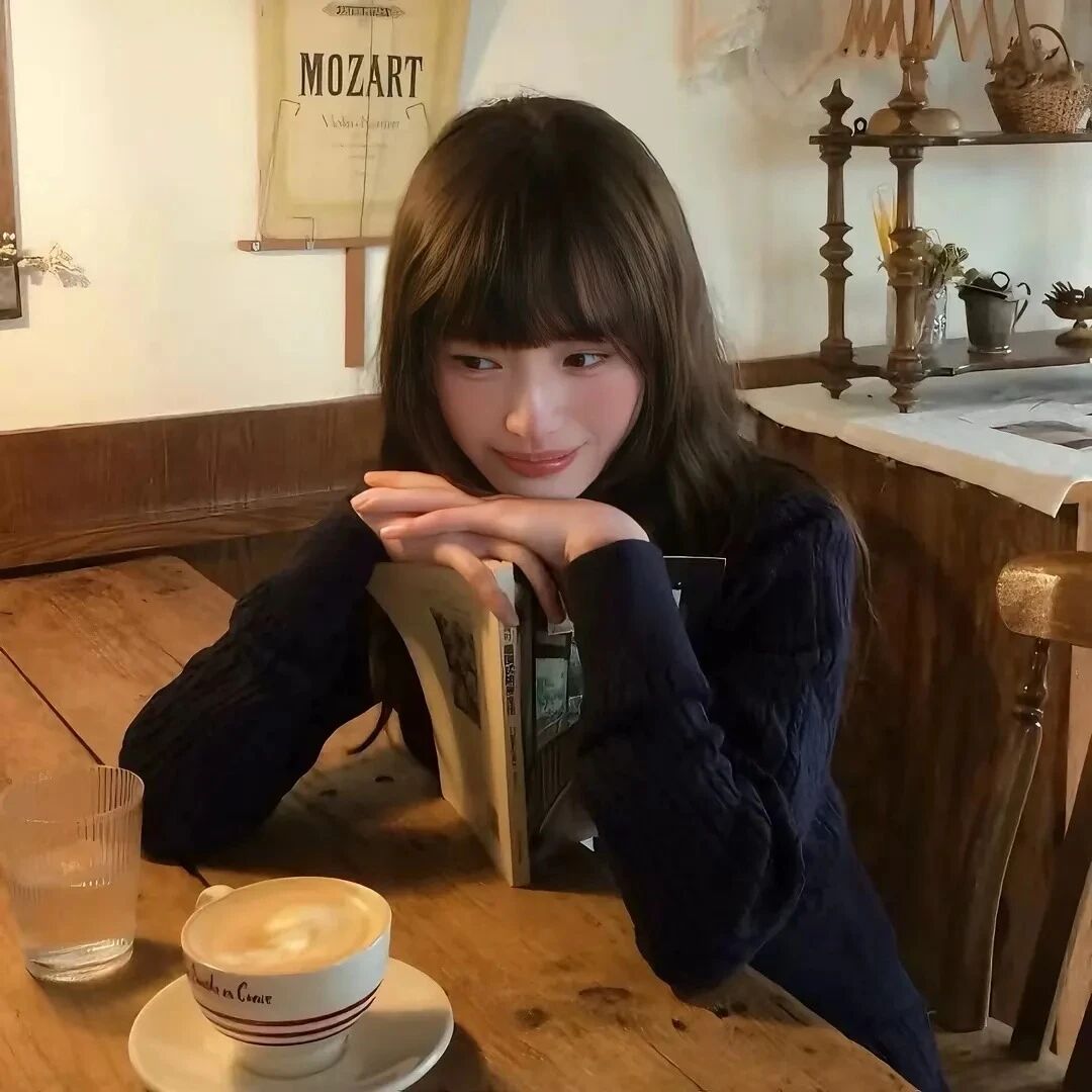喝咖啡甜妹女生头像