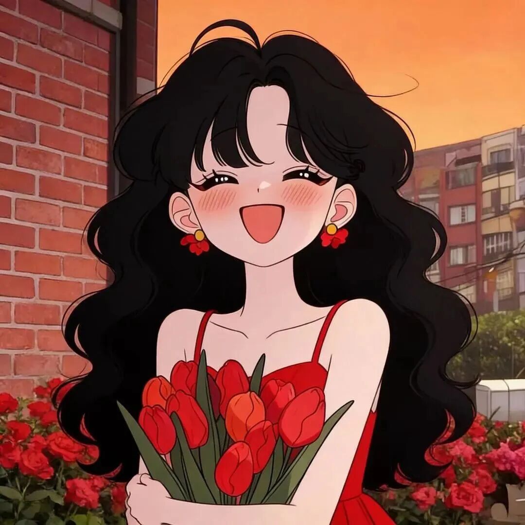 鲜花动漫头像女
