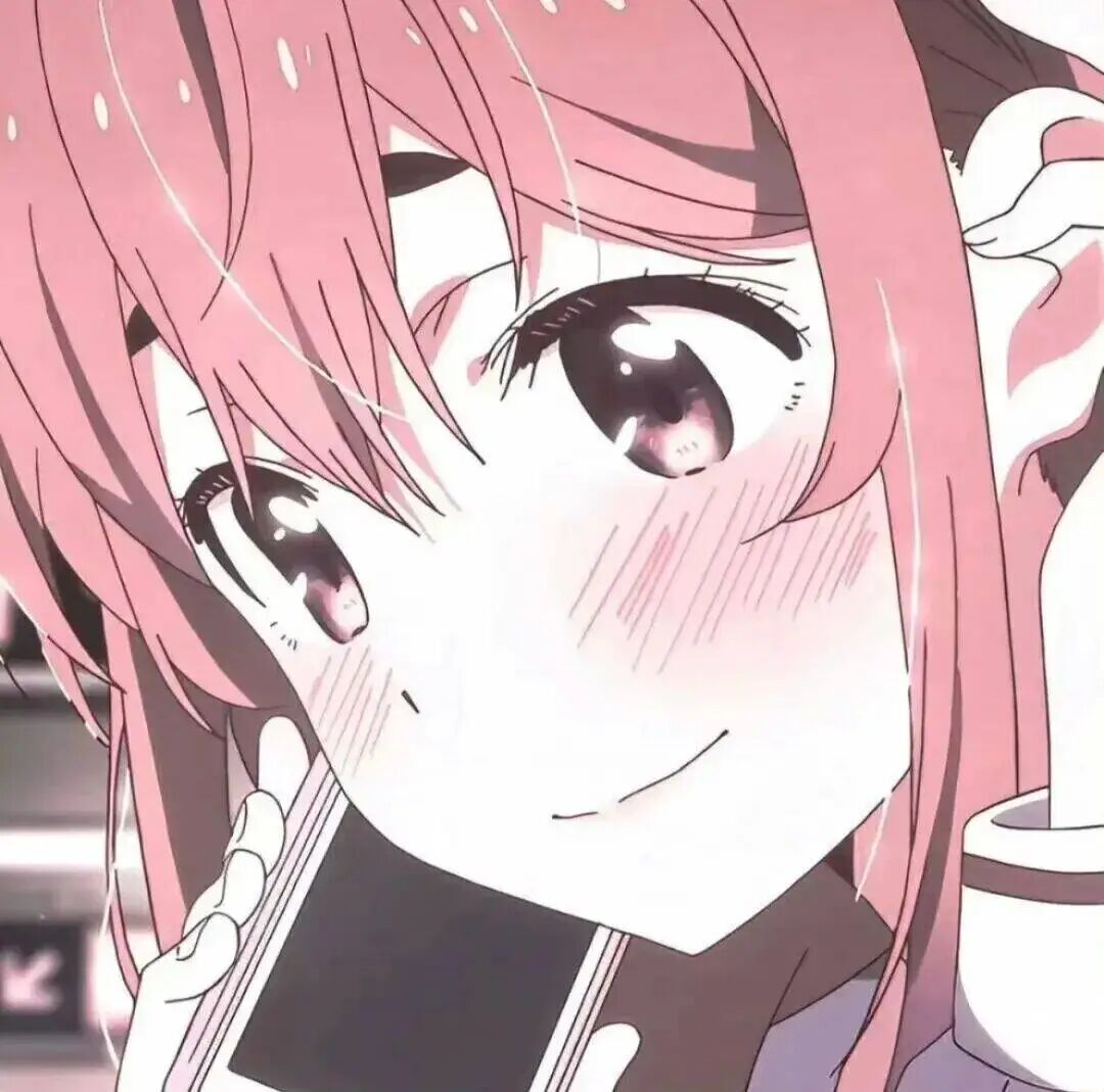 粉色呆萌动漫头像女