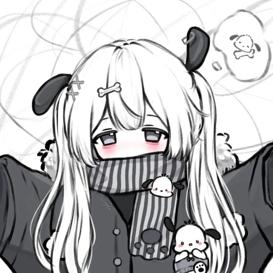 paqiagounigheidayun帕恰狗三丽鸥黑白动漫情侣头像