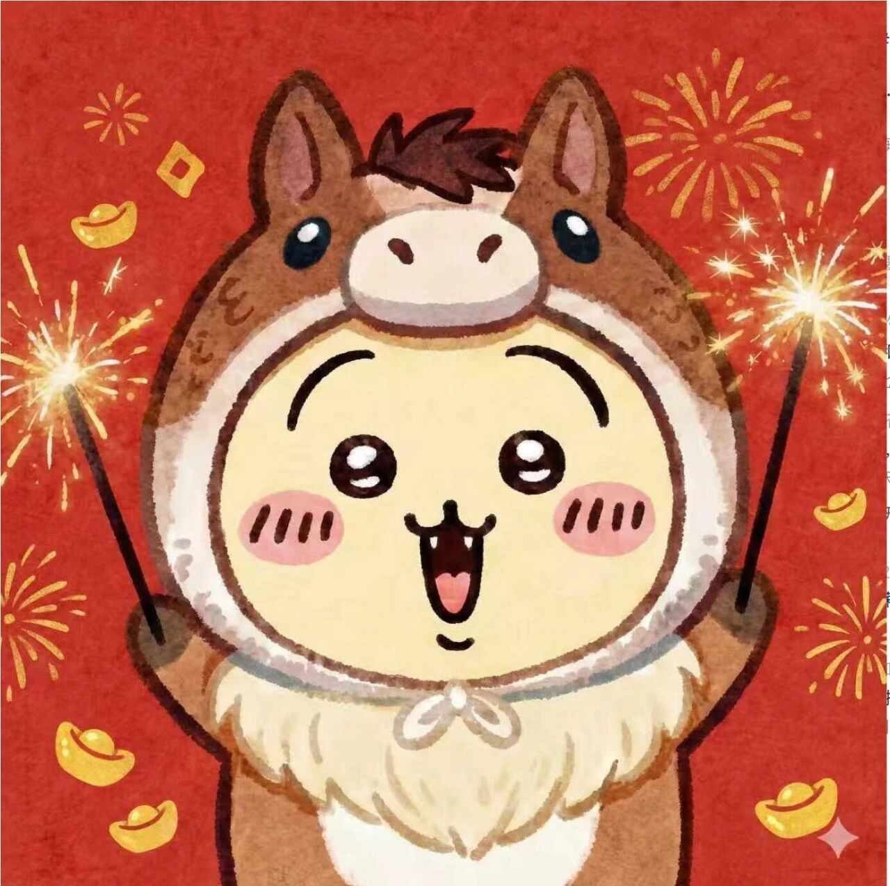 可爱小八新年卡通头像