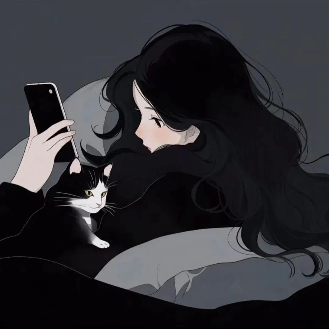 高冷手绘动漫头像女