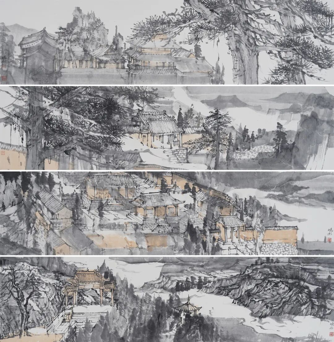 绘画的学习需要经历临摹,写生,创作的过程,历代山水画家无不重视写生