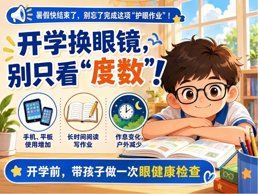 开学前的护眼提醒