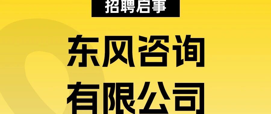 东风咨询26招聘