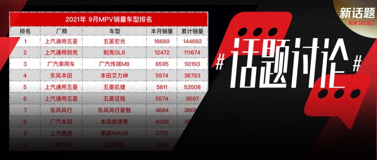 10款9月卖最好的MPV，榜单惊现新成员？
