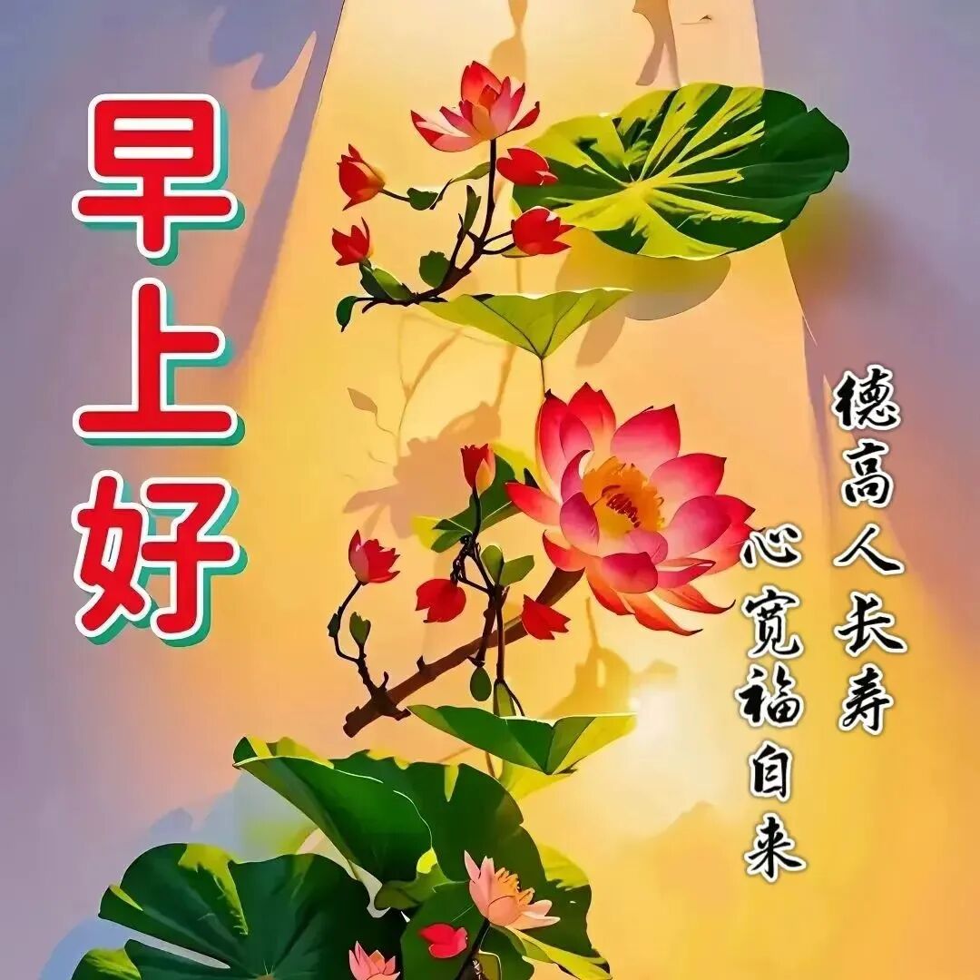 10张最新早上好问候语图片,平安健康相伴,幸福快乐相随!