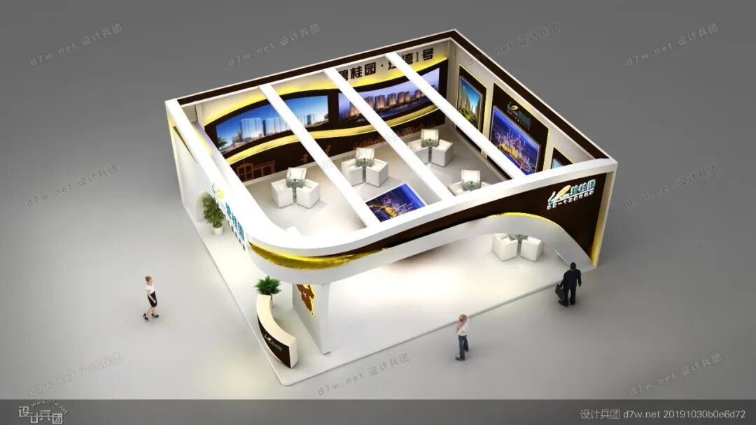 干货满满（房地产展台设计）房地产展位效果图，(图14)