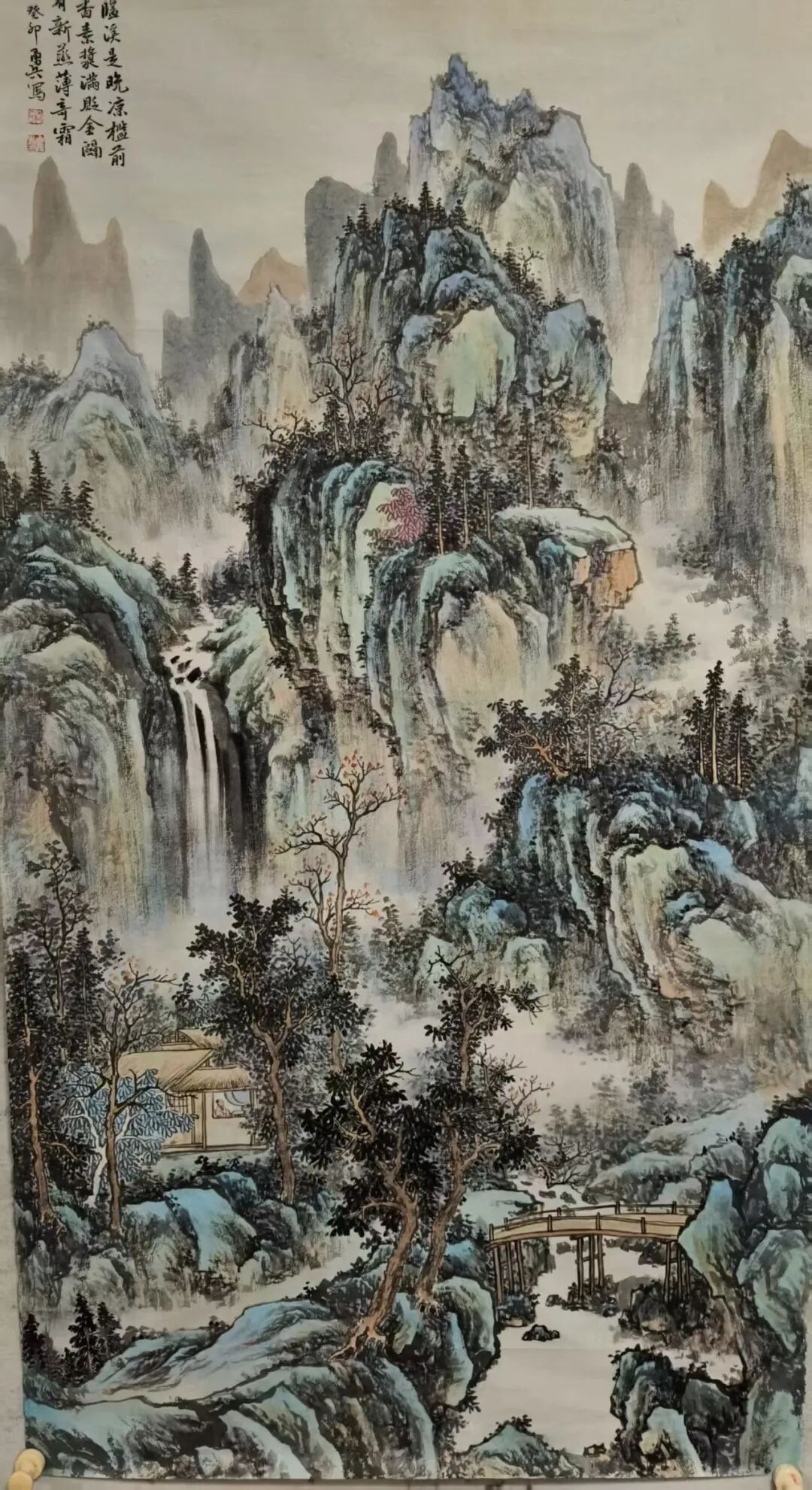 花勇兵山水画赏析：笔揽烟霞开远岫，墨凝丘壑见清襟（图14）
