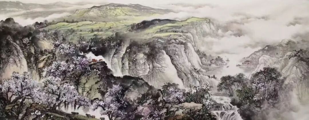 高飞山水画赏析： 挥毫落纸开云境 ，泼墨凝光见逸心（图3）